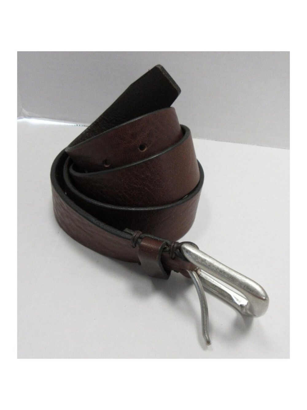 VTG GAP Belt 42 Genuine Leather Casual Classic Solid Silver Buckle